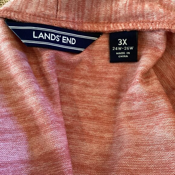 Lands End Womens Open Front Cardigan‎ Size 3X 24W-26W Sweater Long - Picture 8 of 9